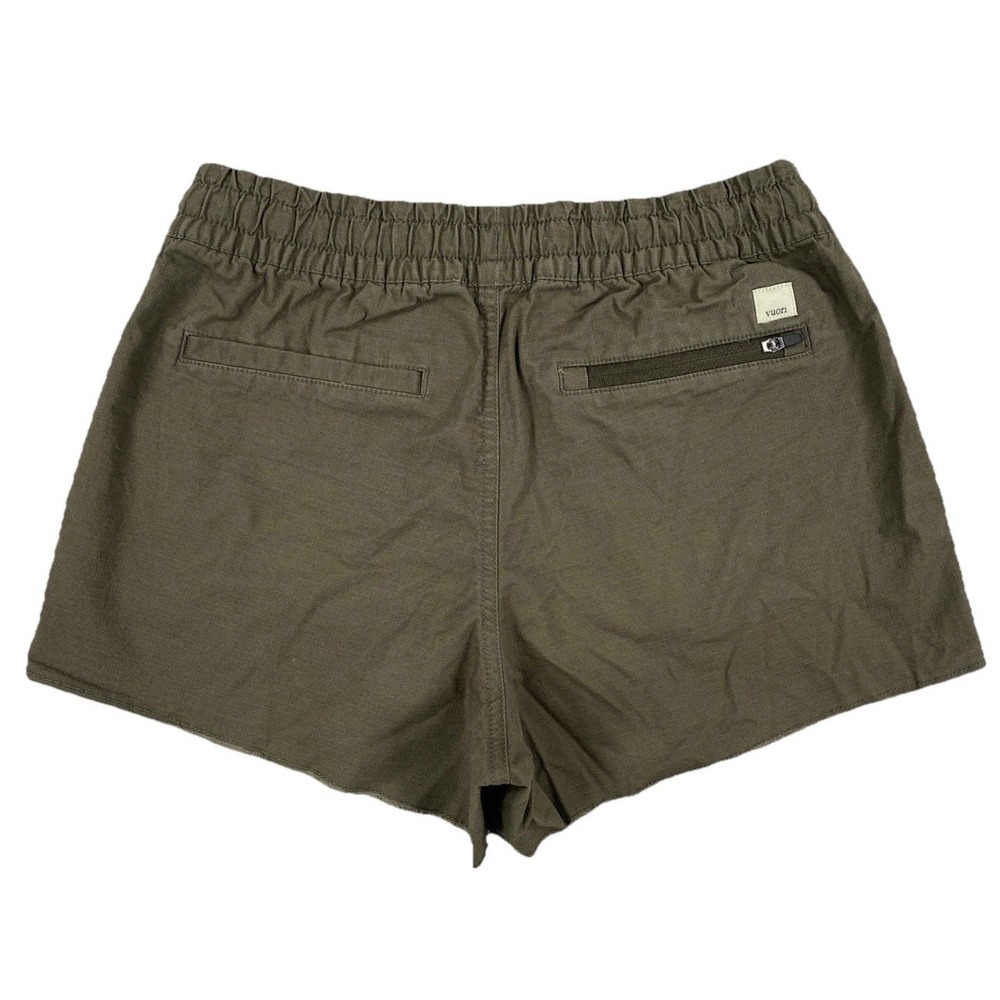 Vuori Ripstop Shorts Women's XS Green Raw Hem 3" Inseam - Picture 2 of 6